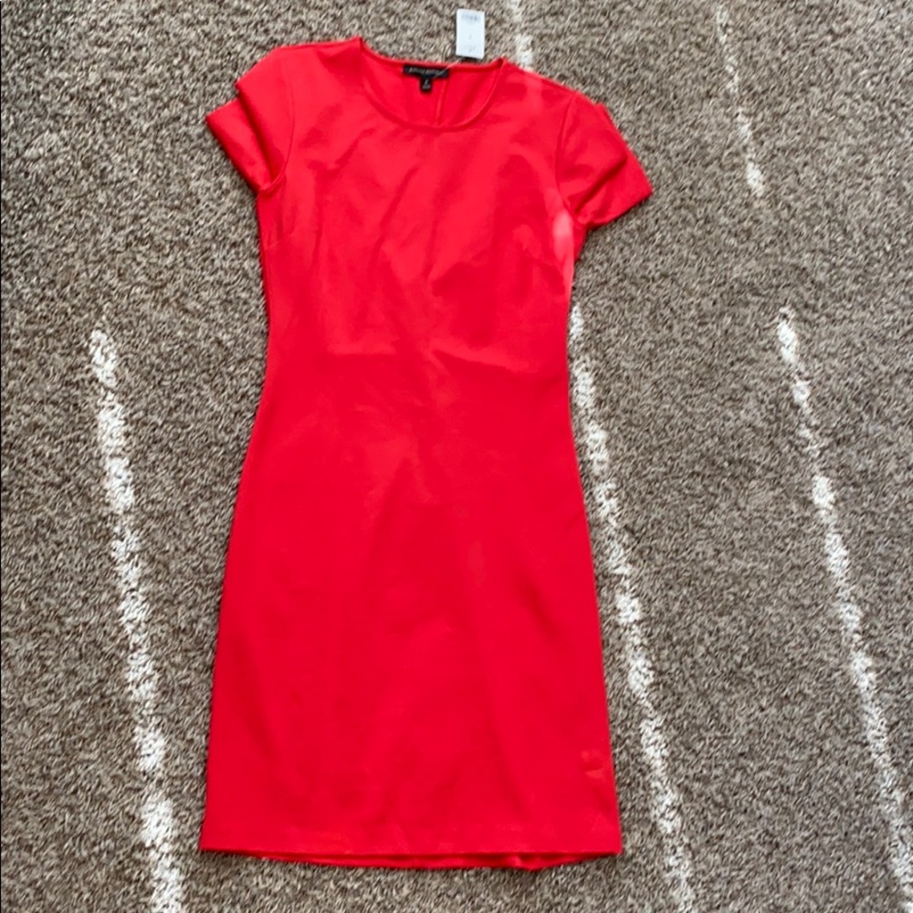 Red short sleeve banana republic NTW dress